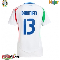 Camiseta Italia Matteo Darmian #13 Visitante Equipación para mujer Eurocopa 2024 manga corta